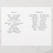 Minimaal Deco Witte Trouwprogramma (Achterkant)