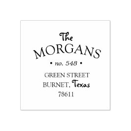 minimaal decoratief script Return Address Stamp Rubberstempel