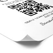 Minimaal Deel het Love Photo Sign met QR (Matte) Poster (Hoek)