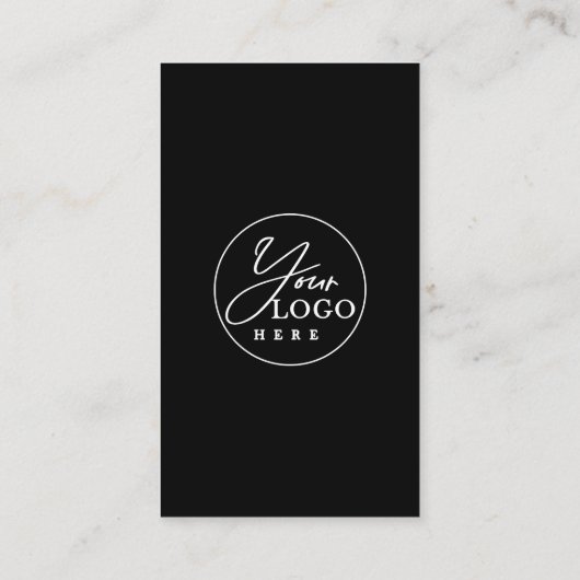 Minimaal Delicate Black Photo QR Code Logo Visitekaartje (Achterkant)