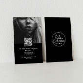 Minimaal Delicate Black Photo QR Code Logo Visitekaartje