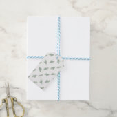 Minimaal dennen corporate kerstpatroon cadeaulabel (Met Touw)