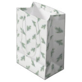 Minimaal dennen corporate kerstpatroon medium cadeauzakje (Voorkant Gekanteld)