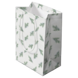 Minimaal dennen corporate kerstpatroon medium cadeauzakje