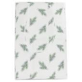 Minimaal dennenboom zakelijk kerstpatroon medium cadeauzakje (Voorkant)