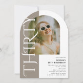 Minimaal dertig boog foto 30e verjaardag kaart (Voorkant)