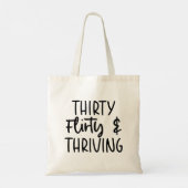 Minimaal dertig Flirty en bloeiende 30ste verjaard Tote Bag (Achterkant)