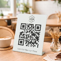 Minimaal digitaal menu scan QR-code
