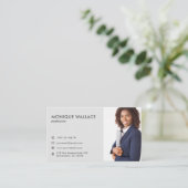 Minimaal digitaal professioneel verticaal fotopict visitekaartje (Staand voorkant)