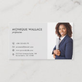 Minimaal digitaal professioneel verticaal fotopict visitekaartje (Voorkant)