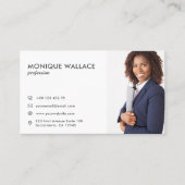 Minimaal digitaal professioneel verticaal fotopict visitekaartje (Voorkant)