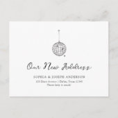 Minimaal discobal | Bewegende aankondiging Briefkaart (Voorkant)