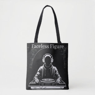 Minimaal DJ-logo zonder gezicht (eenvoudige lijnve Tote Bag