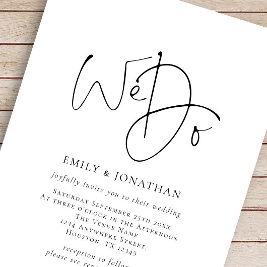 Minimaal doen we elegante script lijn QR code brui Kaart