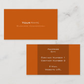 Minimaal donker Oranje Visitekaartje (Voorkant / Achterkant)