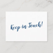 Minimaal donkerblauw op witte adreswijziging Kaart Visitekaartje (Achterkant)