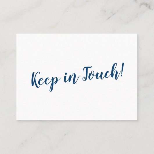 Minimaal donkerblauw op witte adreswijziging Kaart Visitekaartje (Achterkant)