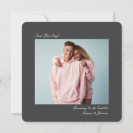 minimaal donkergrijs Insta Film Foto Huwelijk  Save The Date