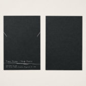 Minimaal donkergrijs ketting/armband display kaart (Voorkant /achterkant)