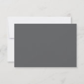 Minimaal donkergrijs traditioneel deelneming rouwk bedankkaart (Achterkant)