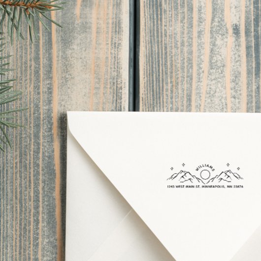 Minimaal door de hand getrokken adres voor retourn zelfinktende stempel