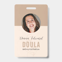 Minimaal Doula Identiteitsfotodesign in Zachte Bei