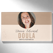 Minimaal Doula Identiteitsfotoontwerp in Zachte Be