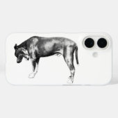 Minimaal drama – open-kaak silhouet Case-Mate iPhone case (Achterkant (horizontaal))