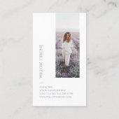 Minimaal drie foto-inkolay-monogram visitekaartje (Achterkant)