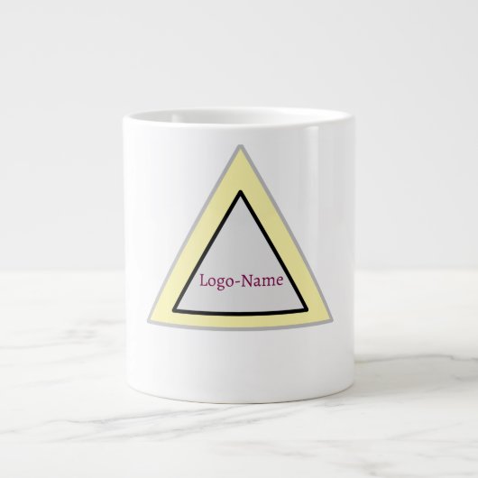 Minimaal driehoekig logo-ontwerp grote koffiekop (Voorkant)