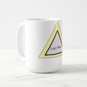 Minimaal driehoekig logo-ontwerp koffiemok (Voorkant links)
