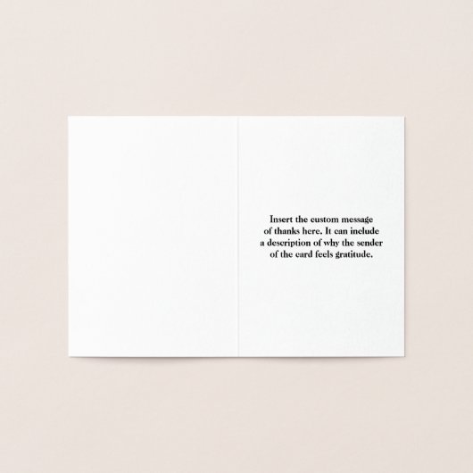 Minimaal, duidelijk "Bedankt zo veel!" Kaart (Binnen)