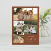 Minimaal dus zeer dankbare foto's Happy Thanksgivi Feestdagenkaart (Staand voorkant)