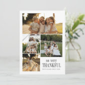 Minimaal dus zeer dankbare foto's Happy Thanksgivi Feestdagenkaart (Staand voorkant)