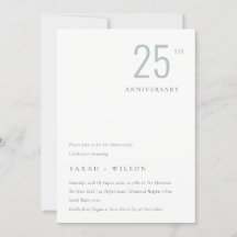 Minimaal Dusky Blue elk jaar Jubileum uitnodigen