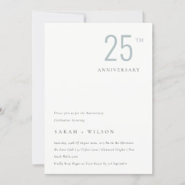 Minimaal Dusky Blue elk jaar Jubileum uitnodigen Bedankkaart