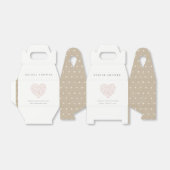 Minimaal Dusky Blush Floral Heart Vrijgezellenfees Bedankdoosjes (Uitgevouwen)