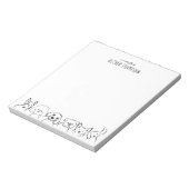 Minimaal een briefje van Schattige Dog Animal Sket Notitieblok (Linkerzijde)