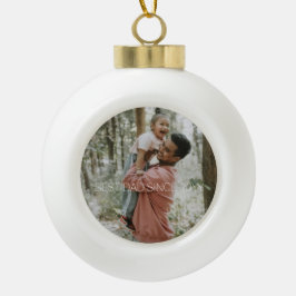 Minimaal één foto keramische bal ornament