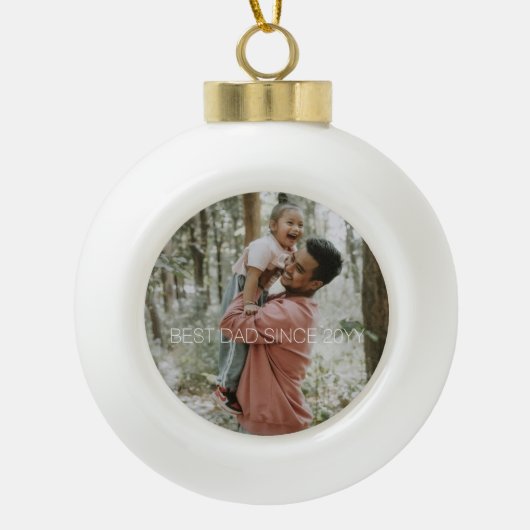 Minimaal één foto keramische bal ornament (Voorkant)