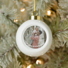 Minimaal één foto keramische bal ornament