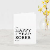 Minimaal één jaar nuchter Jubileum Kaart (Gele Bloem)