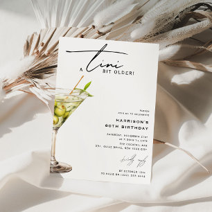 Minimaal een 'tini beetje ouder! Cocktail verjaard Kaart