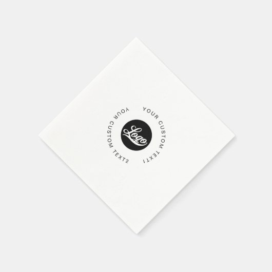 Minimaal Eenvoudig Bedrijf logo & Ronde Tekst Bedr Servet (Hoek)