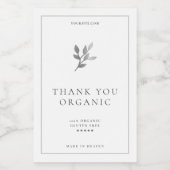 Minimaal Eenvoudig Boho Zilveren Blad Wit Voedselcontainer Etiket (Enkel label)