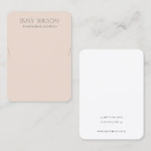 Minimaal eenvoudig dubbelblind Ketting met dubbelb Visitekaartje (Voorkant / Achterkant)