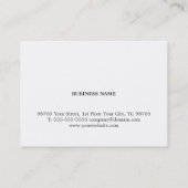 Minimaal Eenvoudig Elegant Blauw Wit Advocaten bij Visitekaartje (Achterkant)