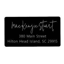 Minimaal Eenvoudig Elegant Script Adres Verzendlab Etiket