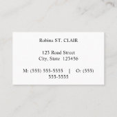 Minimaal, eenvoudig en minimalistisch Visitekaartj Visitekaartje (Achterkant)