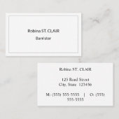 Minimaal, eenvoudig en minimalistisch Visitekaartj Visitekaartje (Voorkant / Achterkant)
